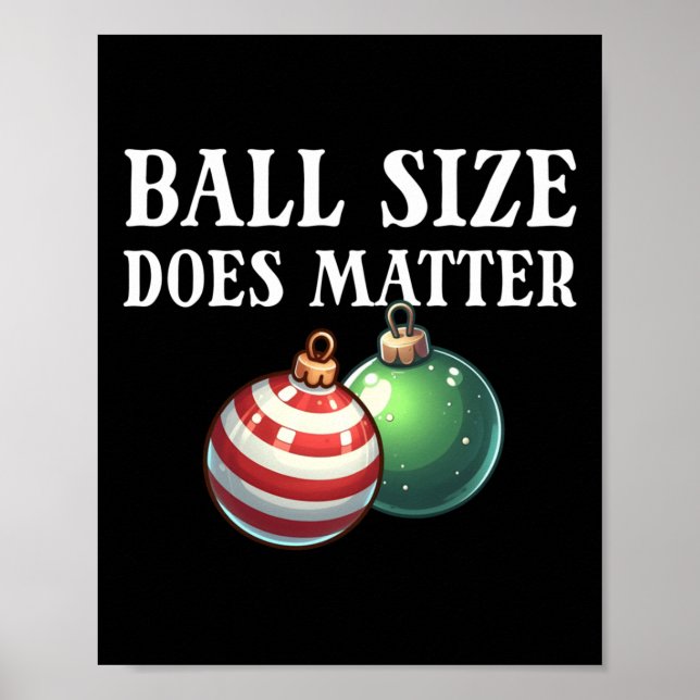 Poster La taille de la balle fait drôle Hommes's Raunchy  (Devant)