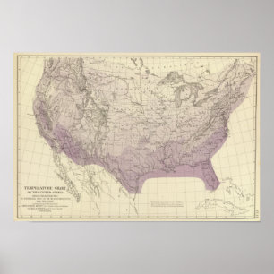 Poster La température des USA
