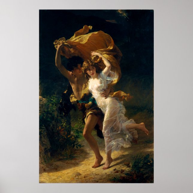 Poster La tempête de Pierre Auguste Cot (1880) (Devant)