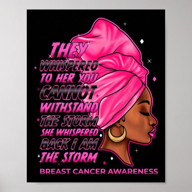 Poster La tempête Les femmes noires Le cancer du sein Sur (Devant)