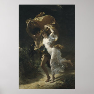 Poster La tempête Pierre-Auguste Cot 1880
