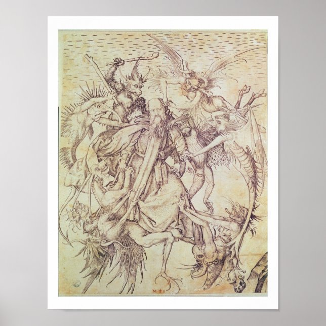 Poster La tentation de St. Anthony (gravure) (Devant)