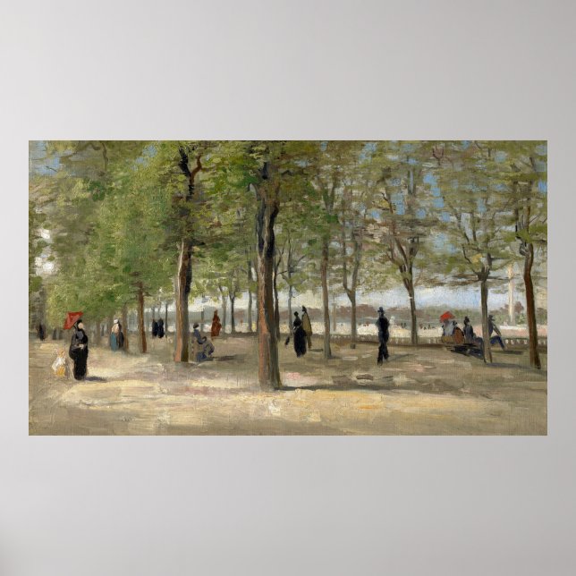 Poster La terrasse de Van Gogh dans le jardin du Luxembou (Devant)