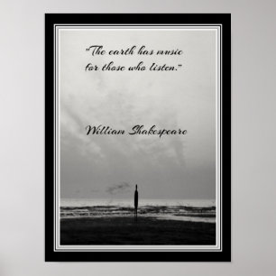 Poster "La terre a la musique…" Citation de Shakespeare