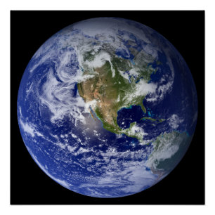 Poster La terre bleue de planète