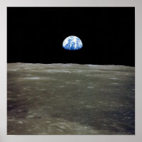 La Terre dans l'espace depuis la Lune