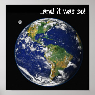 Poster La terre de marbre bleue de la NASA,… et lui