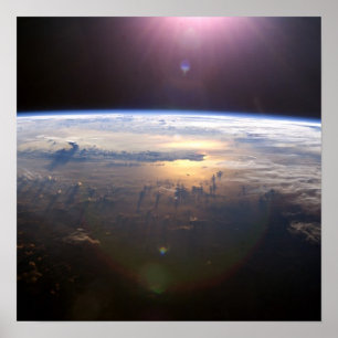 Poster La terre de planète de l'espace