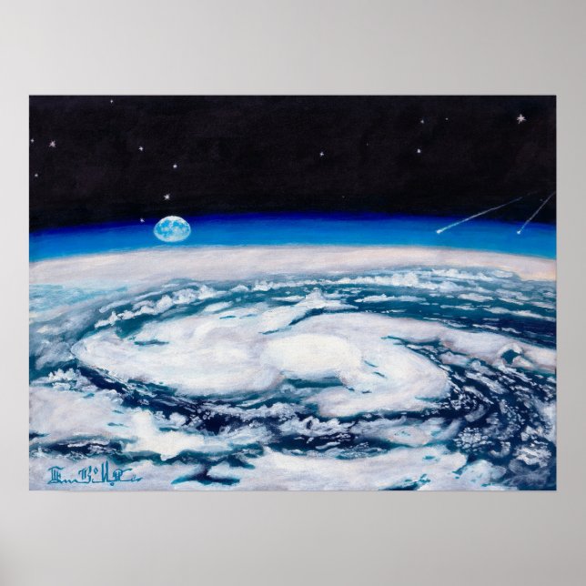 Poster La Terre d'une hauteur de rotation : (Devant)