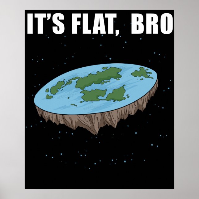 Poster La Terre est un don plat C'est une Terre plate (Devant)