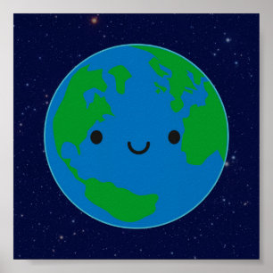 Poster La terre heureuse de planète