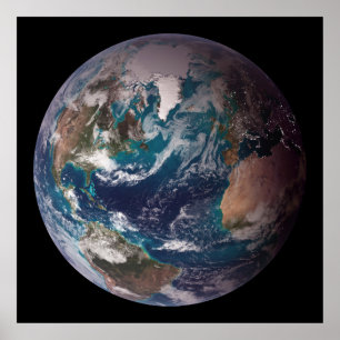 Poster La terre : L'hémisphère de l'ouest