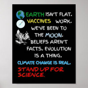 Poster La Terre n'est pas plate se tenir debout pour la s