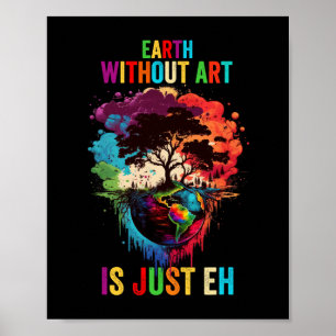 Poster La Terre Sans Art Est Juste Eh Peindre Artiste Pun
