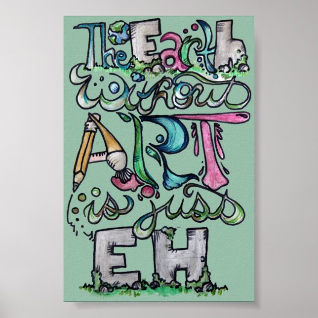 Poster La Terre sans art n'est qu'EH (Devant)