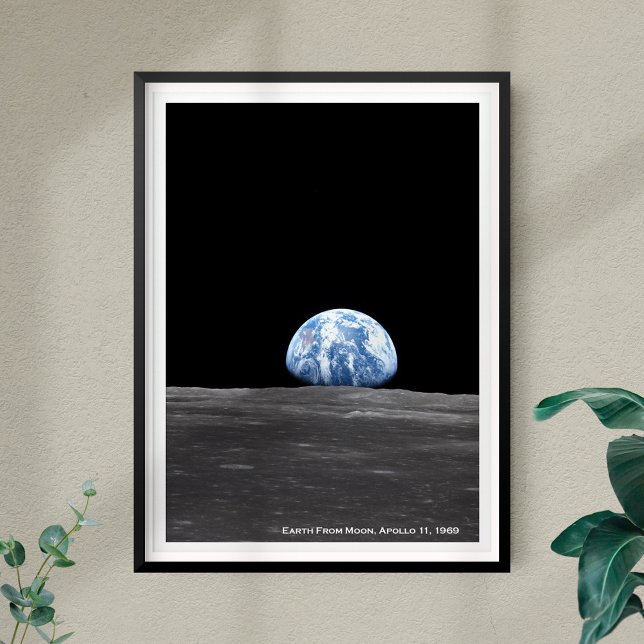 Poster La Terre se lève sur la Lune, Apollo 11, 1969 (Créateur téléchargé)