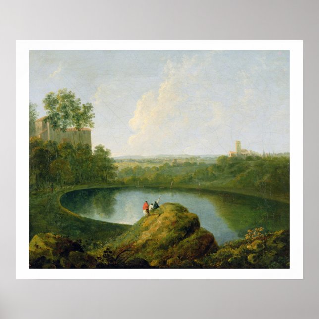 Poster La Tête du lac Nemi (huile sur toile) (Devant)