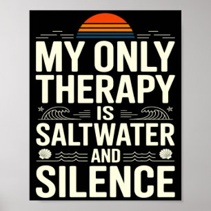 Poster La thérapie est r et Silence Beach tenue décontrac