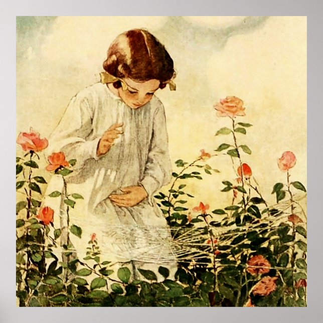 Poster La toile d'araignée par Jessie Willcox Smith (Devant)