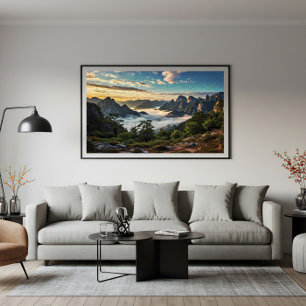 Poster La toile sur les montagnes
