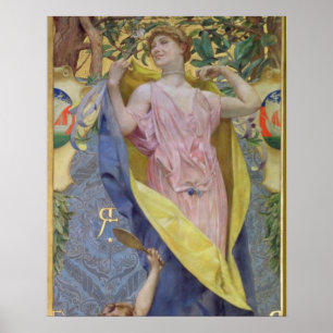 Poster La toilette féminine (panneau)