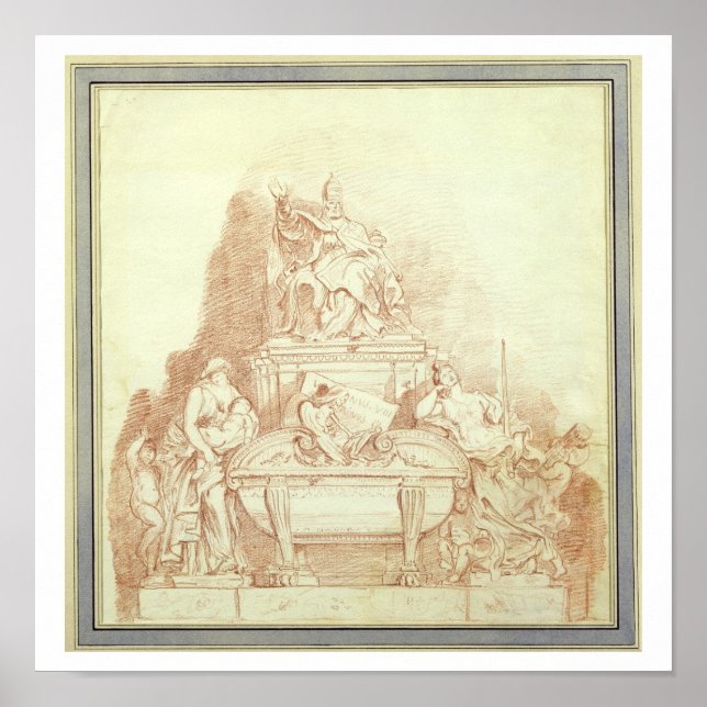 Poster La Tombe du Pape Urbain VIII (1568-1644) par Gianl (Devant)