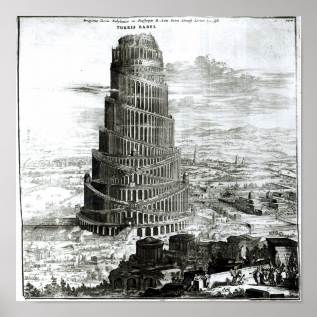 Poster La Tour de Babel, 1679 (Devant)