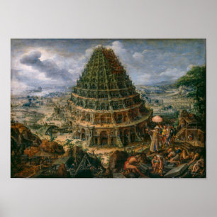 Poster La Tour De Babel   Marten van Valckenborch  