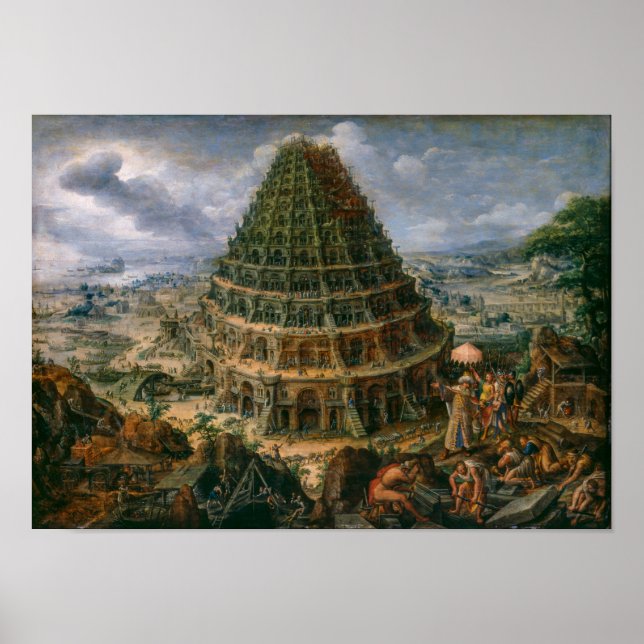 Poster La Tour De Babel | Marten van Valckenborch | (Devant)