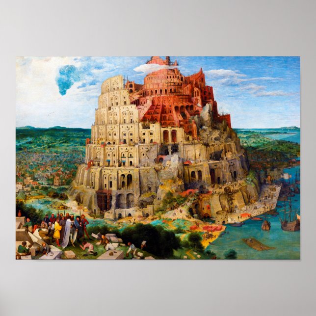 Poster La tour de Babel Pieter Bruegel l'art de l'Ancien (Devant)