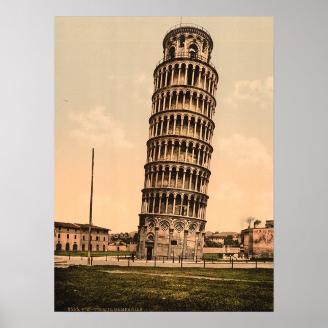 Poster La Tour penchée de Pise, Toscane, Italie (Devant)