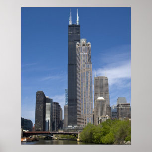 Poster La tour Willis (autrefois la tour Sears) se profil