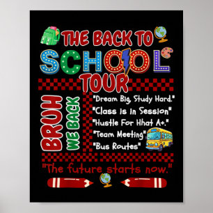 Poster La tournée de rentrée scolaire Bruh Premier jour d
