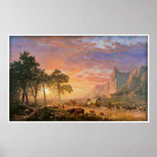 Poster La traînée de l'Orégon par Albert Bierstadt 1869