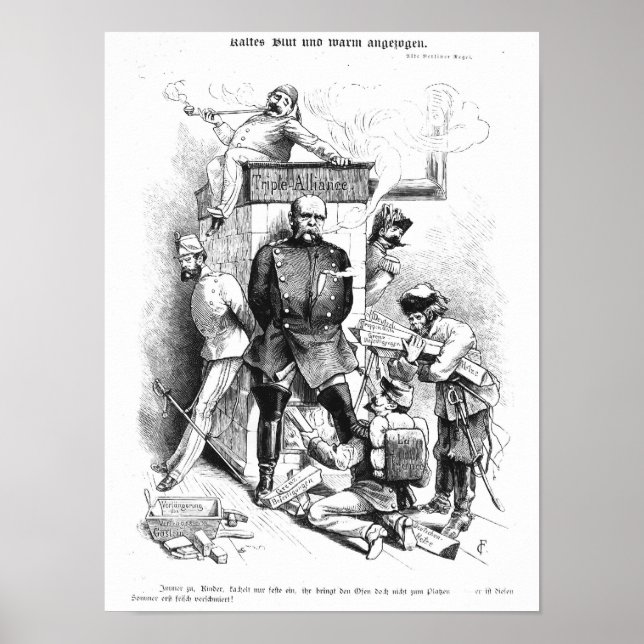 Poster La Triple Alliance, de Bismarck (Devant)