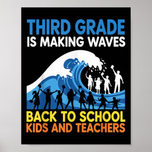 Poster La Troisième Année Rend Les Vagues Aux Enfants De 