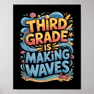 Poster La Troisième Année Rend Les Vagues Aux Enfants De 