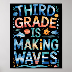 Poster La Troisième Année Rend Les Vagues Aux Enfants De 