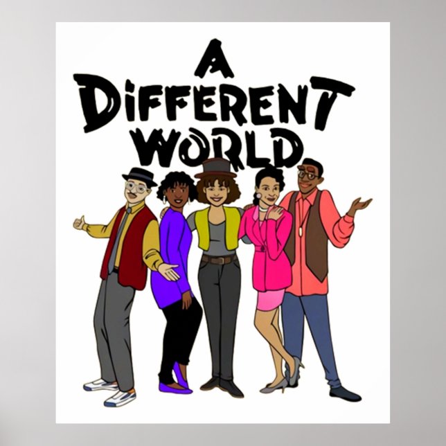 Poster La Tv Noire montre TShirtA un monde différent Blac (Devant)