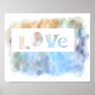 Poster la typographie d'amour citation mot d'affiche art