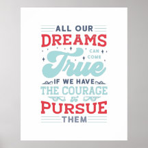La typographie de lettrage rouge et bleu Dreams Ca