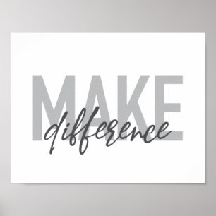 Poster La typographie moderne, simple, cool Faire la diff