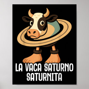 Poster La Vaca Saturno Saturnita Italienne Brainrot Funny