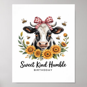 Poster La vache à fraise Joyfull aime le T-Shi classique