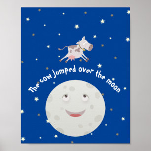 Poster La vache a sauté par-dessus la lune