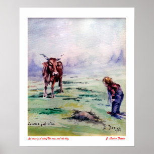 Poster La vache et l'enfant/The cow and the je vais