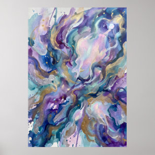 Poster La Vague Violette de l'Art Mural de Guérison de l'