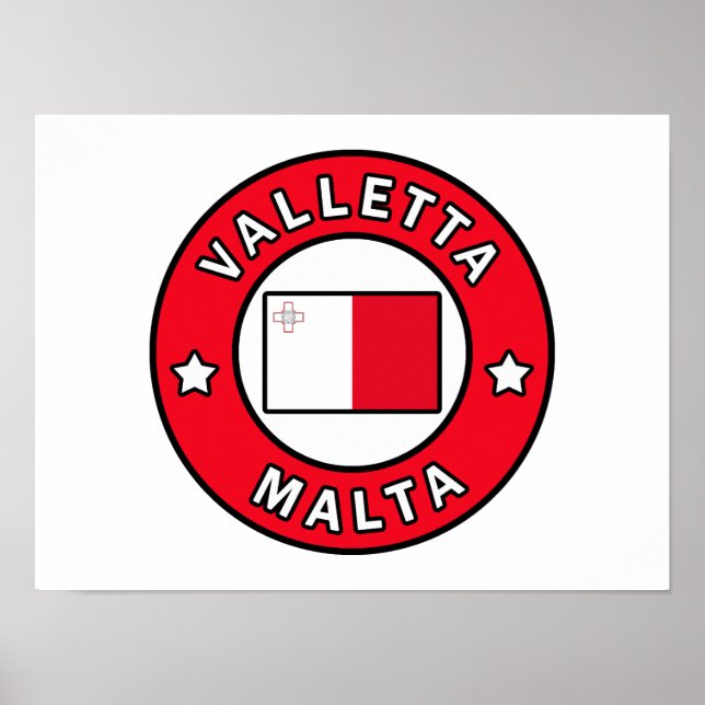 Poster La Valette Malte (Devant)
