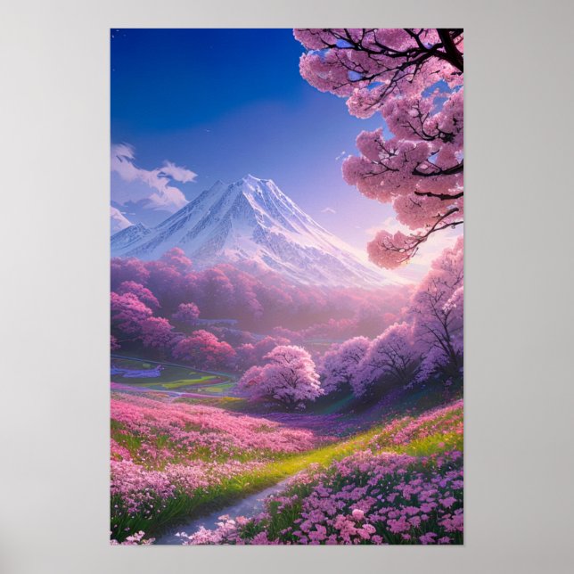 Poster La vallée de la Blossom aux cerisiers (Devant)