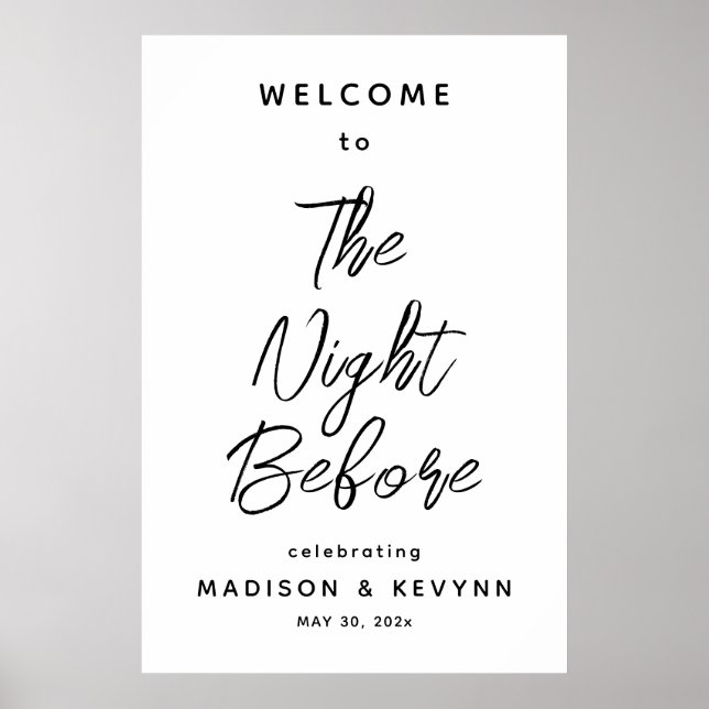 Poster La veille du dîner de répétition de bienvenue (Devant)